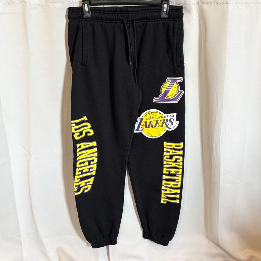 Ultra Game LA Lakers Sweatpants XXS Black Spellout Los Angeles Basketball‎ 18733